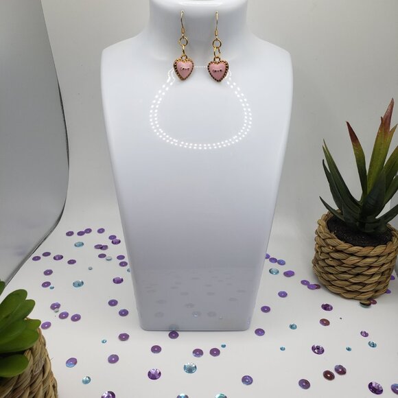 Hand Made Earrings  Metal Heart - Picture 2 of 3